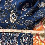 Pink Rose  women’s size medium hi low blue paisley roll tab sleeves lightweight Photo 4