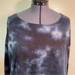 Jenni Intimates Cropped Sweatshirt Navy Tie Dye Photo 1