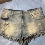 Source Unknown  Light Blue Frayed Jean Shorts Photo 12