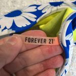 Forever 21 Bikini Bottom Royal Blue White Peek a Boo Womens L New Daisy Print Photo 4