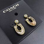 Coach  Gold Horseshoe Earrings Photo 3