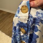 Mlle Gabrielle  Floral Button Front Skirt Blue White size Large Photo 3