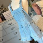 SO Light Blue Denim Overall Shorts Photo 3