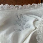 Vital Life Ivory Lace Trim Cropped Tank White Photo 1