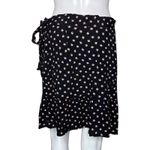 Gap  Skirt Womens 8 Black Pink Floral Flower True Wrap Skirt Bohemian Cottagecore Photo 3
