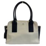 Kate Spade Lydia Southport Colorblock Pebbled Leather Satchel Tote Cream Black Photo 0