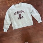 Mississippi State Bulldogs Women's Crew Neck Embroidered Sweatshirt Size Small Gray Photo 1