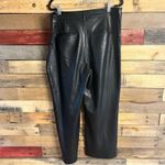 7 For All Mankind  Black Faux Leather Crops Size Large‎ Photo 1