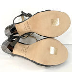 Jimmy Choo Claudette Lamé Glitter Platform 120mm Sandals Anthracite Size EU 39.5 Photo 7