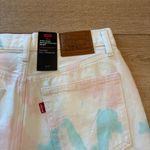Levi's NWT Levi’s High Rise Deconstructed Skirt Tie Dye Premium Denim Raw Hem Size 27 Photo 6