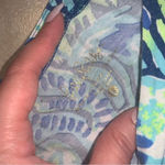 Lilly Pulitzer Women´s Alinda Top Cotton Indigo Sunset Swim Sz L spring classic Photo 5