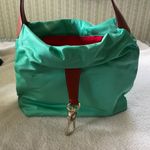 Dooney & Bourke  Aqua/ Mint Medium Logo Lock Nylon Hobo Shoulder Bag Photo 4