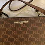Karl Lagerfeld New  Brown Mini Crossbody Purse Photo 3