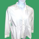 Ophelia Roe  Classic white peplum top. Photo 3