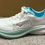Hoka One One Women's White and Teal Athletic Shoes Size 7 Photo 0