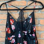 Inc International Concepts Lace Trim Satin Slip Dress Mini Floral Chemise Size L Black Size L Photo 3