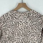 DR2 Soft Pink Gray Leopard Print Chiffon V Photo 10