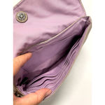 Coach  Metallic Soft Leather Flap Clutch Wristlet Purse Photo 7