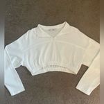 Adika medium white cropped quarter zip crewneck Photo 0