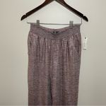 Anthropologie NWT Rose Pink Metallic Jogger Photo 2