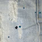 Rue 21 DISTRESSED EMBELLISHED COTTEN JEAN SHORTS SIZE 7/8 Photo 3