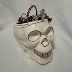 Goth Mystery Jewelry Jar – 3.5 lbs of Jewelry in Ceramic Skull Container Silver Photo 1