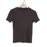 American Giant Classic Ribbed Crew Neck T Shirt Short Sleeve Brown Size S Photo 1