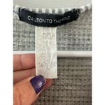 Caution to the Wind Dress Women's Medium Gray Faux Wrap Midi Textured Stretch Photo 4