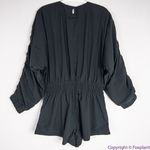 Free People New Movement Rory Romper Black Tracksuit Shorts Long Sleeves, S Photo 8