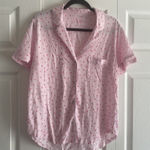 Victoria's Secret Womens Small Pink Sleep Shirt Hearts Sweet Cozycore Pajama Photo 0