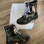 See By Chloe  Florrie Rain Boots black 37 logo lace combat style Photo 0