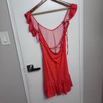 ASOS  Red polka dot Ruffle Mini Dress Photo 4