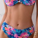 SheIn Swim Summer Beach Women's Floral Printed Bandeau Bikini Set Photo 0