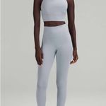 Lululemon Gray High-Waisted Leggings and Crop Top Set Photo 1
