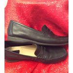 Duck head  Black Leather womens slip on loafers Size 7.5 Brazil Photo 2