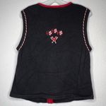 Vintage Merry &‎ Bright Christmas Sweater Vest Black Size XL Photo 3