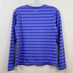 New Balance Lighting Dry Striped Purple Long Sleeve Athletic Top Photo 5