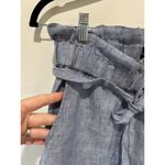 Rachel Roy  linen shorts size M paper bag high waisted front tie elastic waist Photo 2