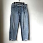 Etica Tyler Salinas River Frayed Detailing Straight Leg Crop Jeans 30" Blue Photo 3