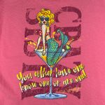 Gildan Crazy Sista Lucy Buffett Shirt Womens Large Coral Short Sleeve Graphic T-shirt Photo 0