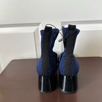ZARA Trafaluc Contrasting Blue/Black Sock Ankle Boots Size 39 (US 8) New Photo 2