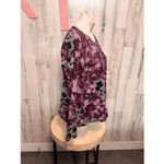 Croft & Barrow XL Purple Floral Long Sleeve Top Soft Cotton Casual Blouse NWT Photo 6