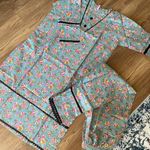 Indian Designer Kurta Palazzo 2pc Set Women Salwar Kameez Ready To Wear Suit Blue Size M Photo 8