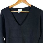 H&M  Black Ribbed Knit Long Sleeve Sweater Top Women's XS Photo 1
