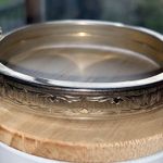 Silver Etched Bangle Bracelet Photo 1