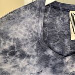 Free People Ragabond “L.A.” Blue and White Tie Dye Short Sleeve T Shirt SZ S Photo 4