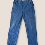 Blair Mom High Rise Tapered Casual Denim Pant Blue M Photo 0