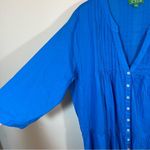 J.Crew Women’s VOILE PINTUCK Tiered Cover Up Swim Dress Blue BQ963 SU23 Large Photo 4