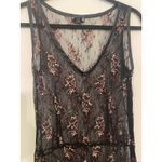 Wet Seal Vintage  Mesh Sequin Lace Button Side Dress (M) Whimsigoth Vamp Romantic Photo 9
