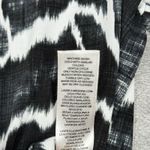 Chico's Shirt Women Medium Black White Animal Print Tie Front Casual Edgy Neutral Photo 7